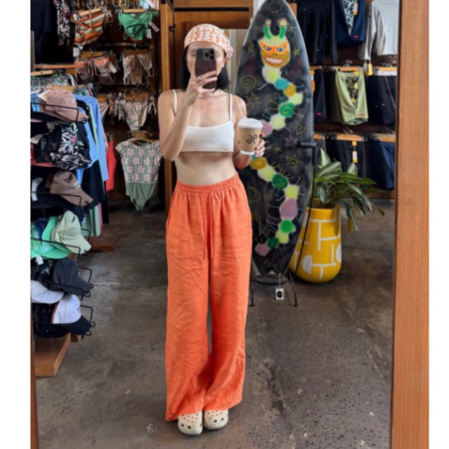 𝗕𝗶𝗻𝗼 𝗣𝗮𝗻𝘁𝘀 - Quần Linen ống xuông full chun