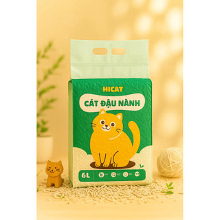 Cát vệ sinh Đậu Nành Hi Cat OmiCat Cho Mèo - Cát Đậu Nành Hữu Cơ HICAT túi 6L