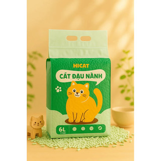 Cát vệ sinh Đậu Nành Hi Cat OmiCat Cho Mèo - Cát Đậu Nành Hữu Cơ HICAT túi 6L