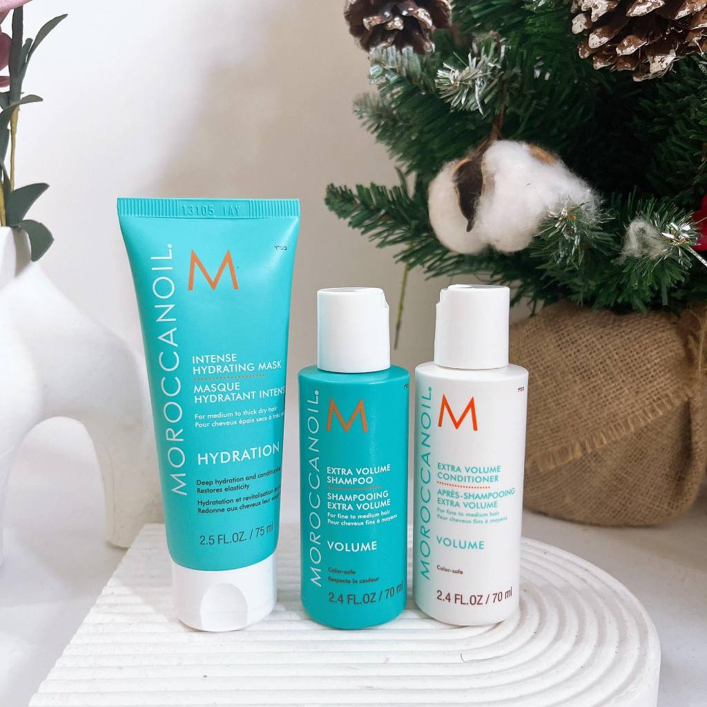 Set dầu gội , dầu xả, ủ tóc Moroccanoil 70ml