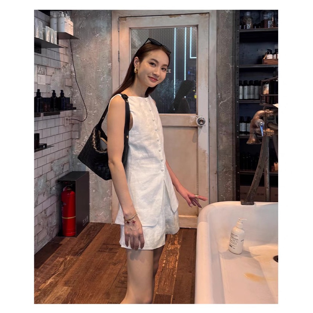 𝗡𝗮𝗺𝗮 𝗟𝗶𝗻𝗲𝗻| BEELY | Set Linen gile+ SHORT basic nút bọc