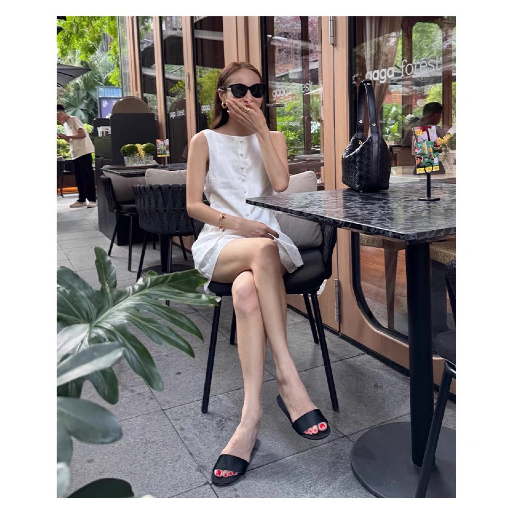 𝗡𝗮𝗺𝗮 𝗟𝗶𝗻𝗲𝗻| BEELY | Set Linen gile+ SHORT basic nút bọc