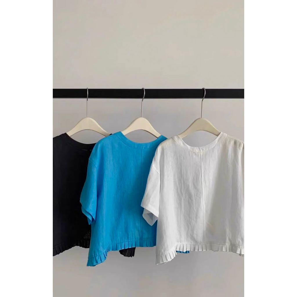 𝗛𝗮𝗽𝗲 - Áo Linen xếp ly  BEELY