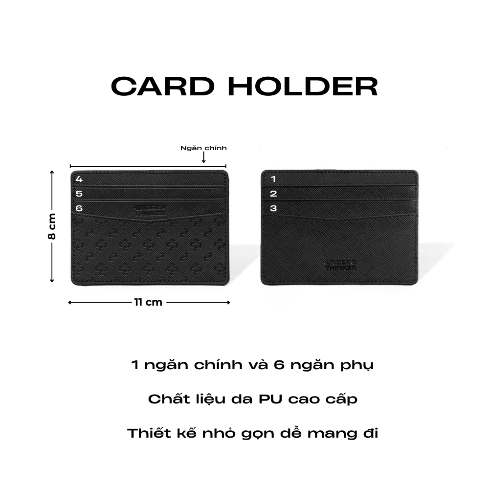 Ví đựng thẻ Nam Nữ CARD HOLDER Nam Nữ Bóp Đựng Tiền Mini Nhiều Ngăn Nhỏ Gọn | M Studio
