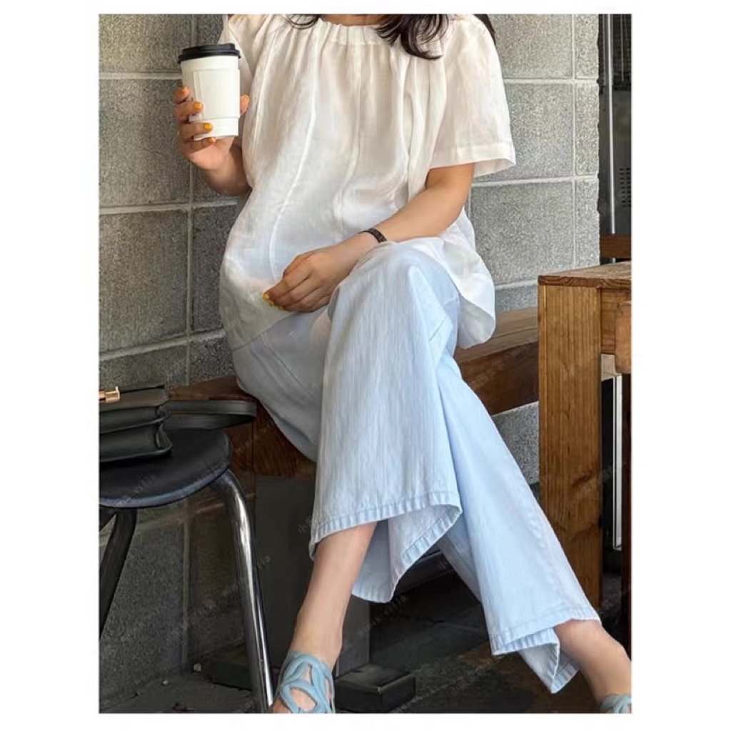 𝗠𝗮𝗱𝗶  A03 -  Áo Linen cổ rút basic BEELY