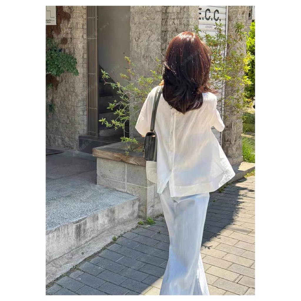 𝗠𝗮𝗱𝗶  A03 -  Áo Linen cổ rút basic BEELY