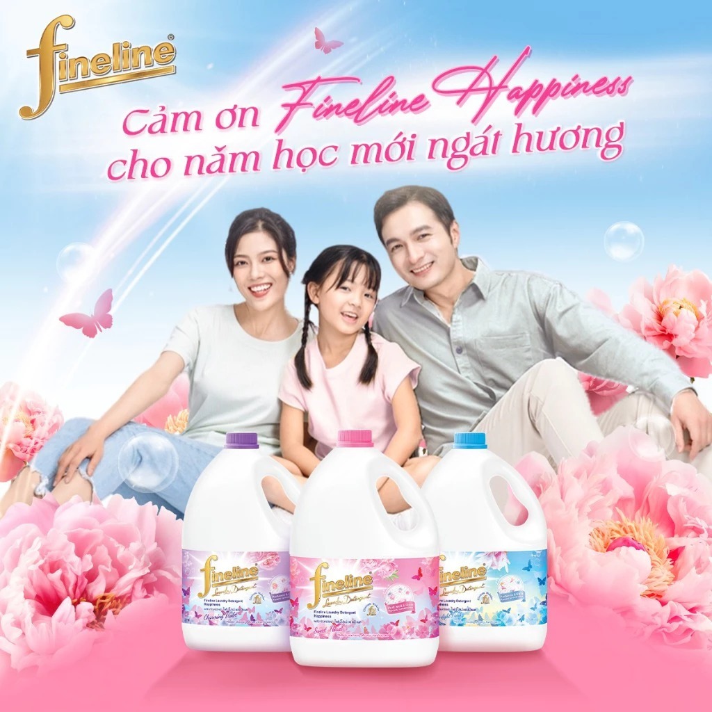 Nước Giặt Fineline Thái Lan Can 3000ml - Nước Giặt Xả Quần Áo Lưu Hương Lâu Sạch Sâu