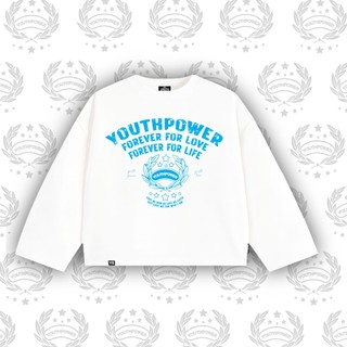Áo Thun Tay Dài Boxy YOUTHPOWER FOREVER VER 2 From Rộng Nam Nữ Cổ Tròn Chất Liệu Cotton In Lụa Local Brand Top Women