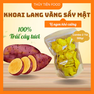 THUYTIENFOOD Khoai Lang Vàng Sấy Mật – Combo 2 túi 500gr – Snack Ăn Vặt Dẻo Ngọt Tự Nhiên – Healthy Tốt Cho Sức Khỏe