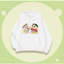 Áo Hoodie Mùa Đông Cho Bé – Hình Shin Và Em Gái Ăn Cơm Đáng Yêu, Cotton Mềm Mịn, Êm Ái (M 273)