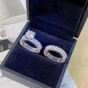 Nhẫn Đôi Đính Đá CZ Sang Trọng – Nhẫn Cặp Tình Yêu Cao Cấp Nhẫn Couple Dễ Thương Quà Tặng Người Yêu