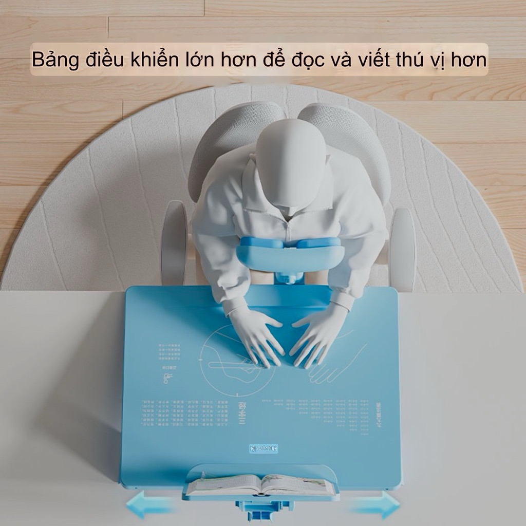 Bàn đọc viết có giá đỡ sách đệm ngực chống gù lưng, chống cận thị cho học sinh