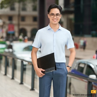 Áo sơ mi nam YODY  cộc tay nano chống nhăn khử mùi MOSH25A165
