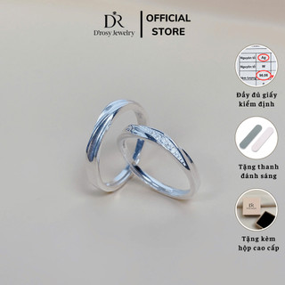 925 Silver Couple Rings, engravable by D’rosy Jewelry Trang Sức Bạc