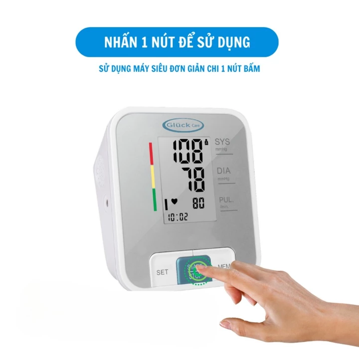 Máy Đo Huyết Áp Bắp Tay GLUCK B56 - Dùng Bin Đo Nhịp Tim Chính Xác Cao Tự Động – 4