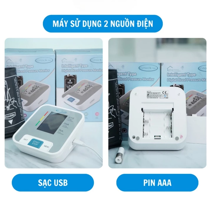 Máy Đo Huyết Áp Bắp Tay GLUCK B56 - Dùng Bin Đo Nhịp Tim Chính Xác Cao Tự Động – 6