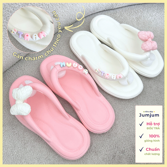 [GẮN TÊN YÊU CẦU - 𝐜𝐡𝐢 𝐜𝐡𝐮́ 𝐭𝐫𝐞̂𝐧 đ𝐨̛𝐧] Dép xỏ ngón eva êm chân đế 1.5 (cm) mềm nhẹ dẻo kháng nước