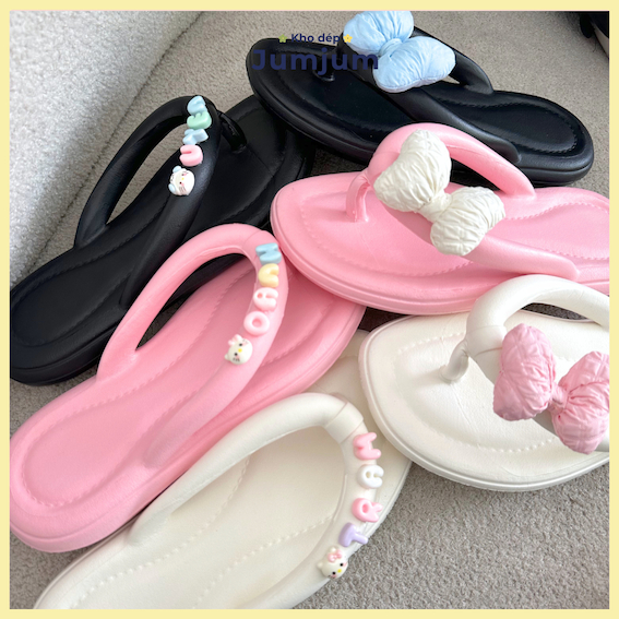 [GẮN TÊN YÊU CẦU - 𝐜𝐡𝐢 𝐜𝐡𝐮́ 𝐭𝐫𝐞̂𝐧 đ𝐨̛𝐧] Dép xỏ ngón eva êm chân đế 1.5 (cm) mềm nhẹ dẻo kháng nước