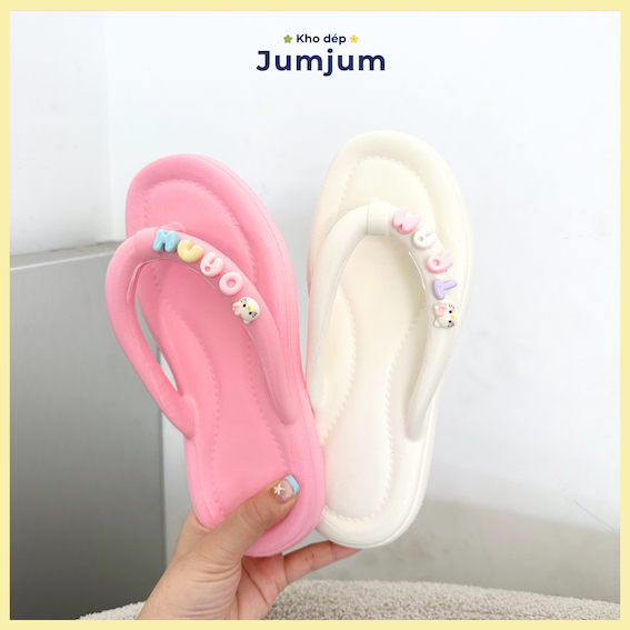 [GẮN TÊN YÊU CẦU - 𝐜𝐡𝐢 𝐜𝐡𝐮́ 𝐭𝐫𝐞̂𝐧 đ𝐨̛𝐧] Dép xỏ ngón eva êm chân đế 1.5 (cm) mềm nhẹ dẻo kháng nước