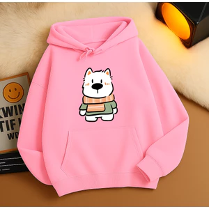 Áo Hoodie Bé Trai Bé Gái – Hình Gấu Trắng Quàng Khăn Đáng Yêu, Chất Nỉ Cotton Ấm Mịn (M270)