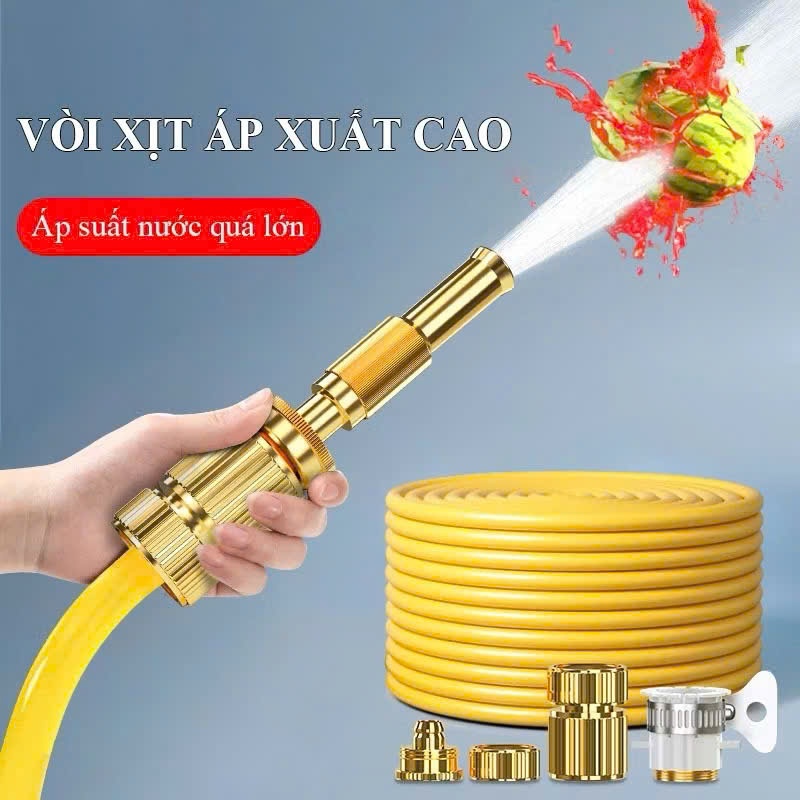 Bộ Dây Vòi Xịt Áp Lực Cao Tưới Cây Rửa Xe - Bộ Dây Vòi 5M