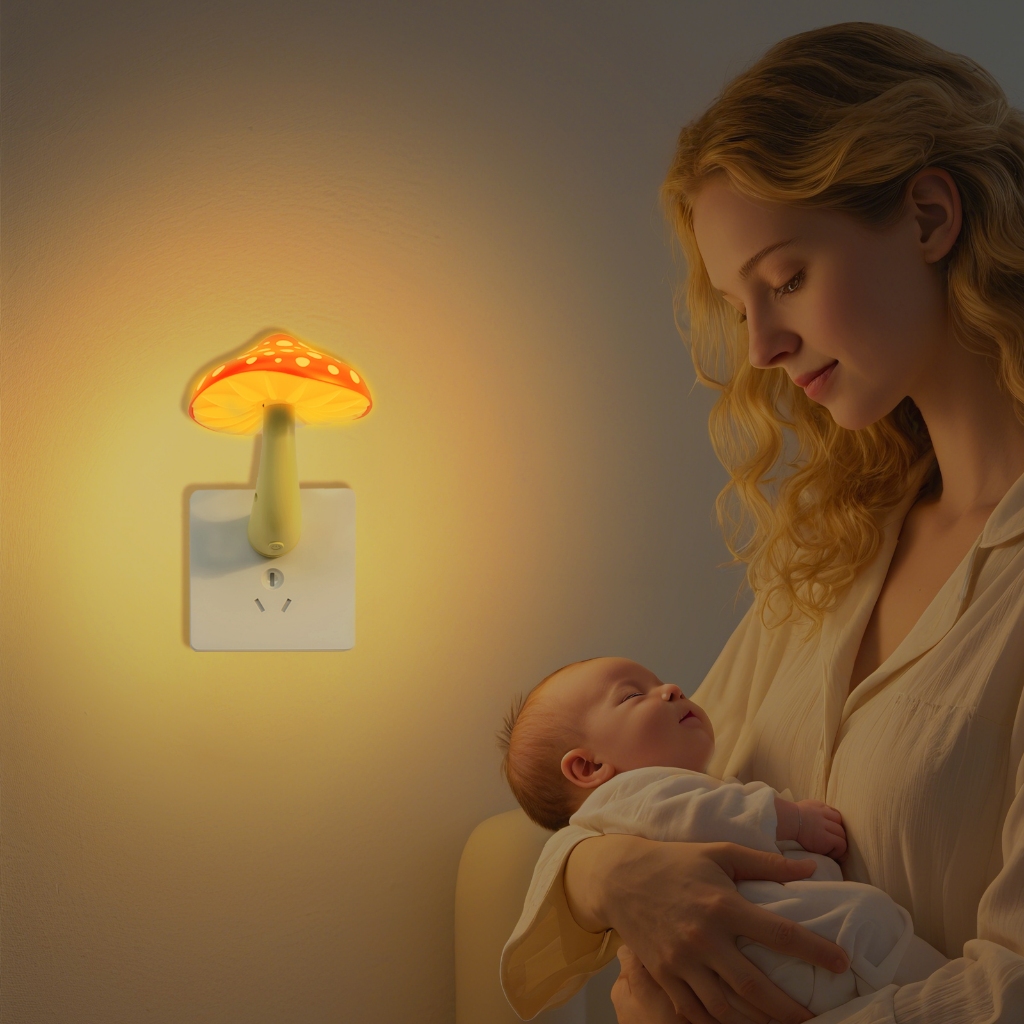 Đèn Ngủ LED Hình Nấm – Mini Dễ Thương, 3 Màu Đổi Sáng, Tặng Remote, decor phòng ngủ