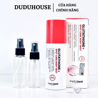 Xịt giảm mụn lưng Angel Liquid Body Mist Glutathione Plus dưỡng trắng 7Day 150ml