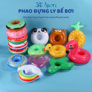 Phao đựng ly nổi hình thú bơm hơi PVC cao cấp hình thú ngộ nghĩnh cho bể bơi quán Bar – PĐL