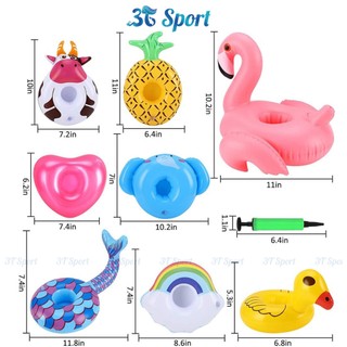 Phao đựng ly nổi hình thú bơm hơi PVC cao cấp hình thú ngộ nghĩnh cho bể bơi quán Bar – PĐL