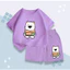 Bộ Quần Áo Bé Trai Bé Gái – Hình Gấu Trắng Quàng Khăn Ngộ Nghĩnh, Thun Cotton Thoáng Mát (M 270)