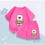 Bộ Quần Áo Bé Trai Bé Gái – Hình Gấu Trắng Quàng Khăn Ngộ Nghĩnh, Thun Cotton Thoáng Mát (M 270)