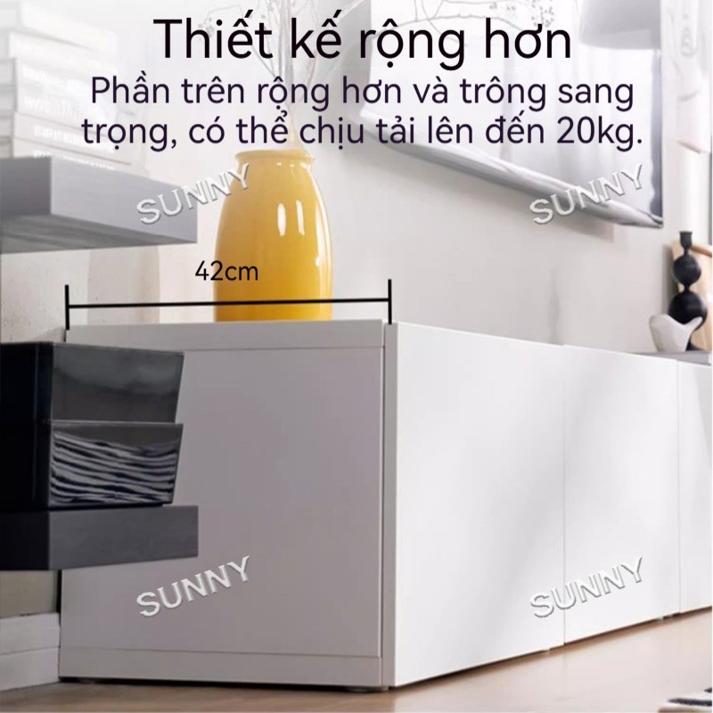 SUNNY Tủ lưu trữ 2 cánh gỗ công nghiệp sang trọng tiện lợi dùng cho phòng ngủ và phòng khách