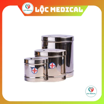 Hộp Đựng Bông Gòn Inox Y Tế