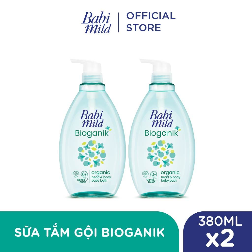 Combo 2 Sữa tắm gội toàn thân cho bé Babi Mild 380mlx2