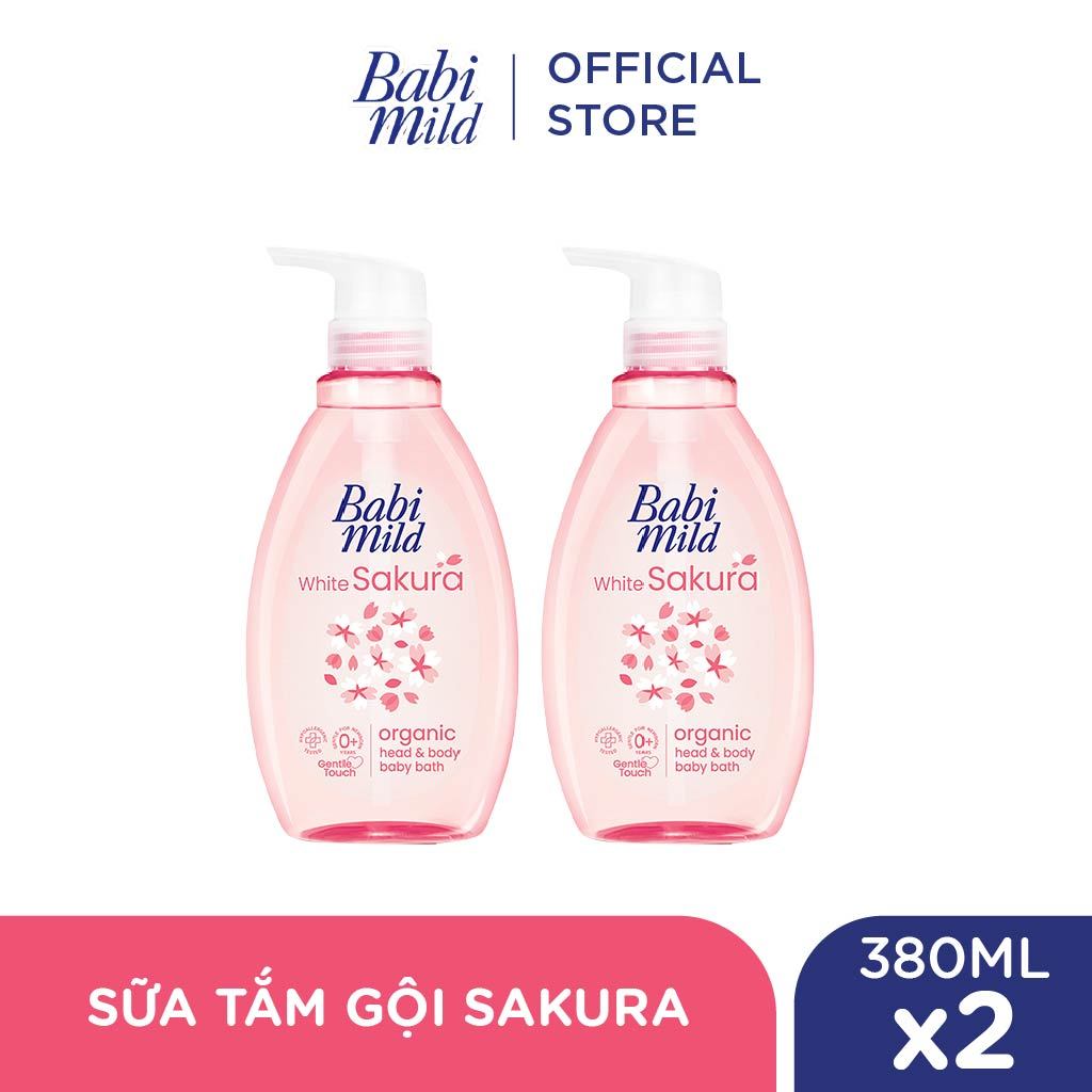 Combo 2 Sữa tắm gội toàn thân cho bé Babi Mild 380mlx2