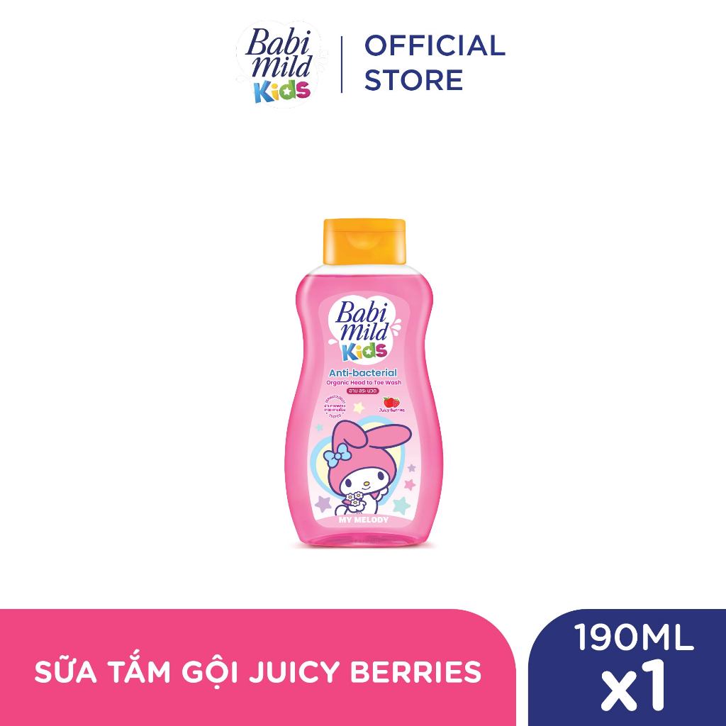 Sữa tắm gội toàn thân trẻ em Babi Mild Kids 190ml
