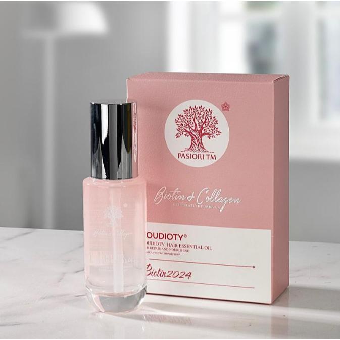 Tinh dầu dưỡng tóc biotin collagen voudioty phục hồi, dưỡng tóc siêu mềm mượt - Soon Beauty