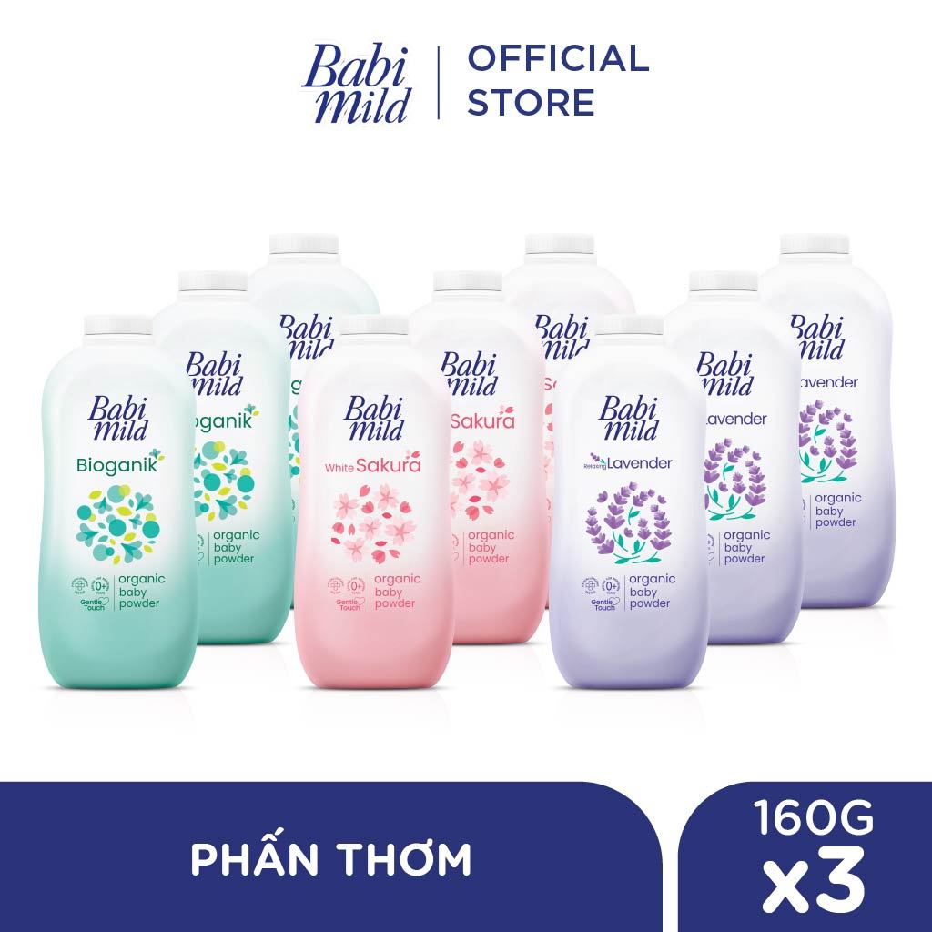 Combo 2 Phấn thơm Babi Mild 160Gx2