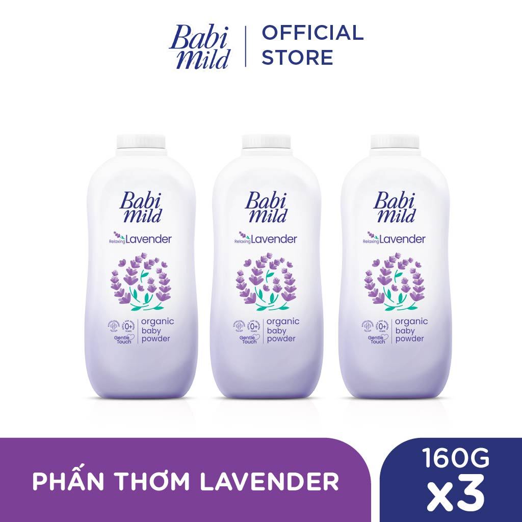 Combo 3 Phấn thơm Babi Mild 160Gx3