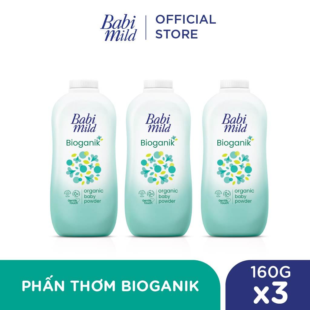 Combo 3 Phấn thơm Babi Mild 160Gx3