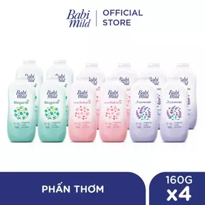 Combo 4 Phấn thơm Babi Mild 160Gx4