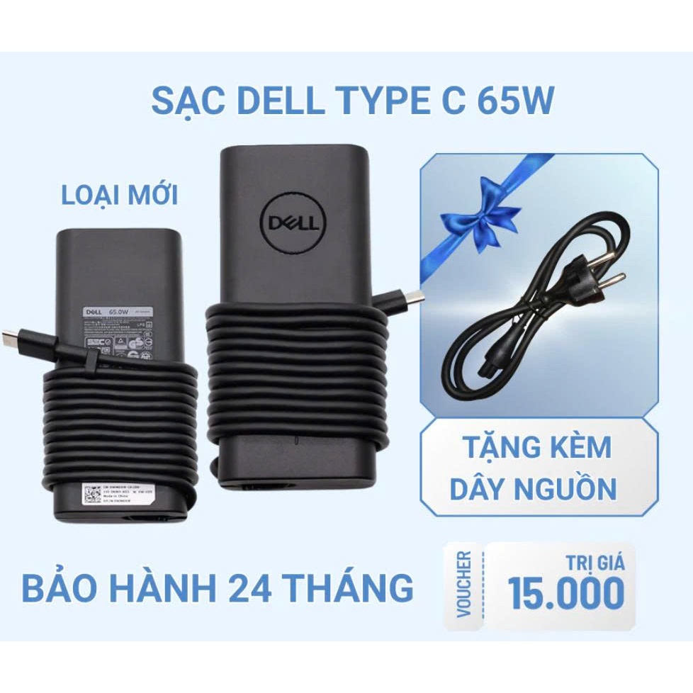 Sạc Laptop DELL 65W/90W/130W Sạc DELL type C ,Sạc Máy Tính DELL CAO CẤP BẢO HÀNH 24T