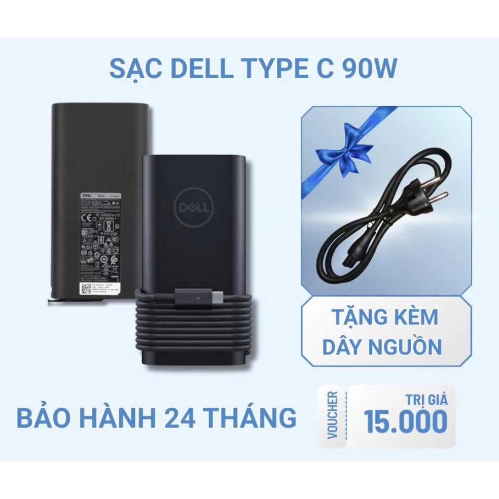 Sạc Laptop DELL 65W/90W/130W Sạc DELL type C ,Sạc Máy Tính DELL CAO CẤP BẢO HÀNH 24T
