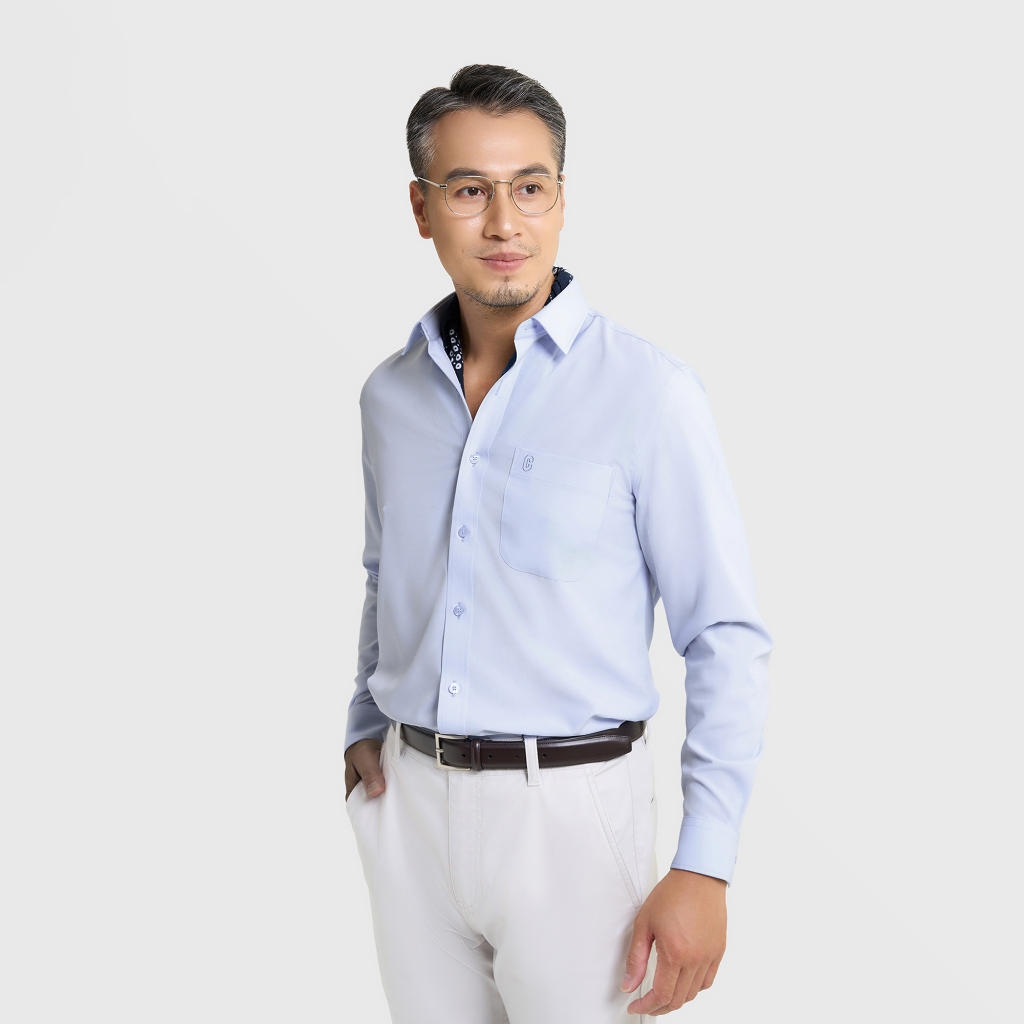 Áo sơ mi nam dáng ôm CANIFA dáng slimfit nano thấm hút tốt 8TH25W004