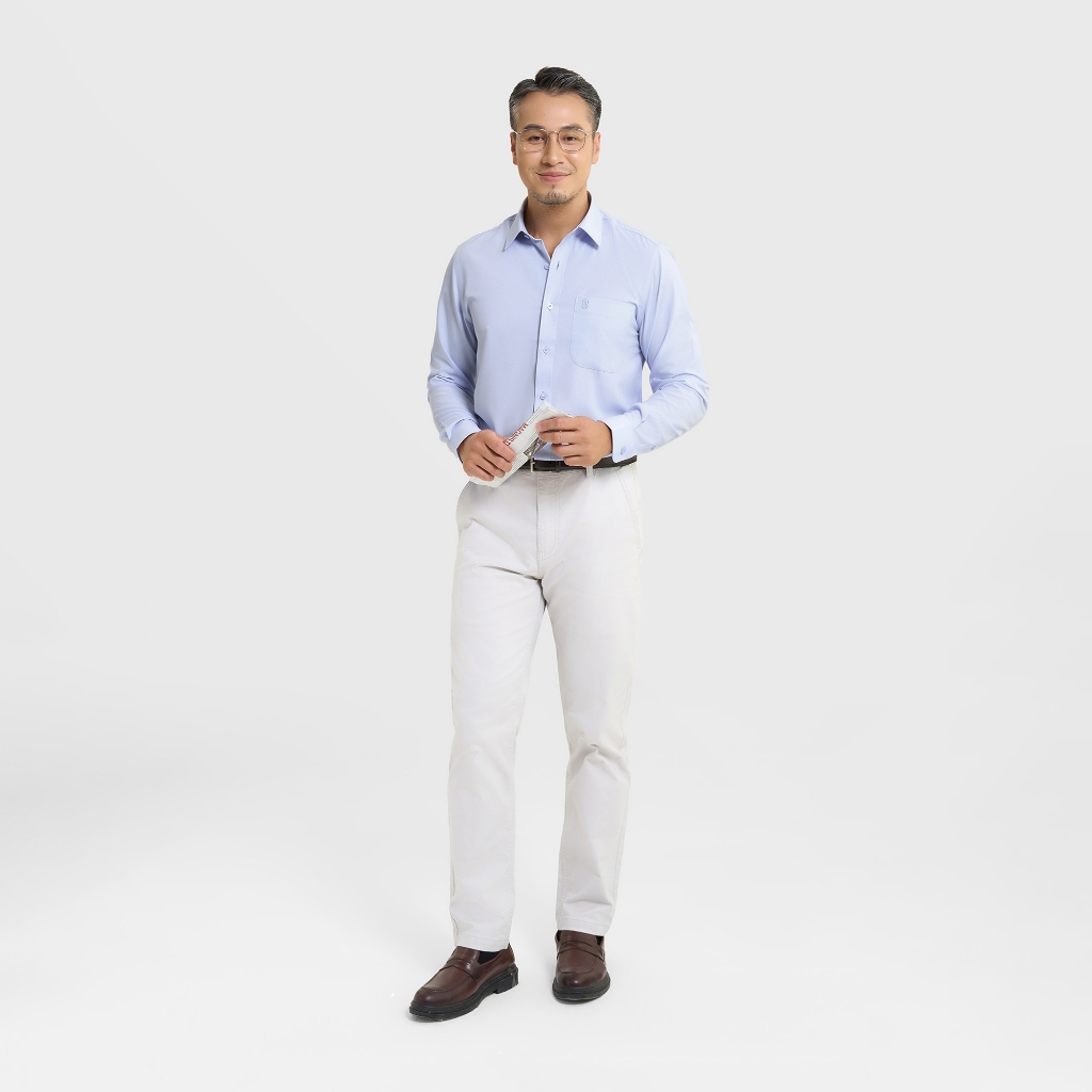 Áo sơ mi nam dáng ôm CANIFA dáng slimfit nano thấm hút tốt 8TH25W004
