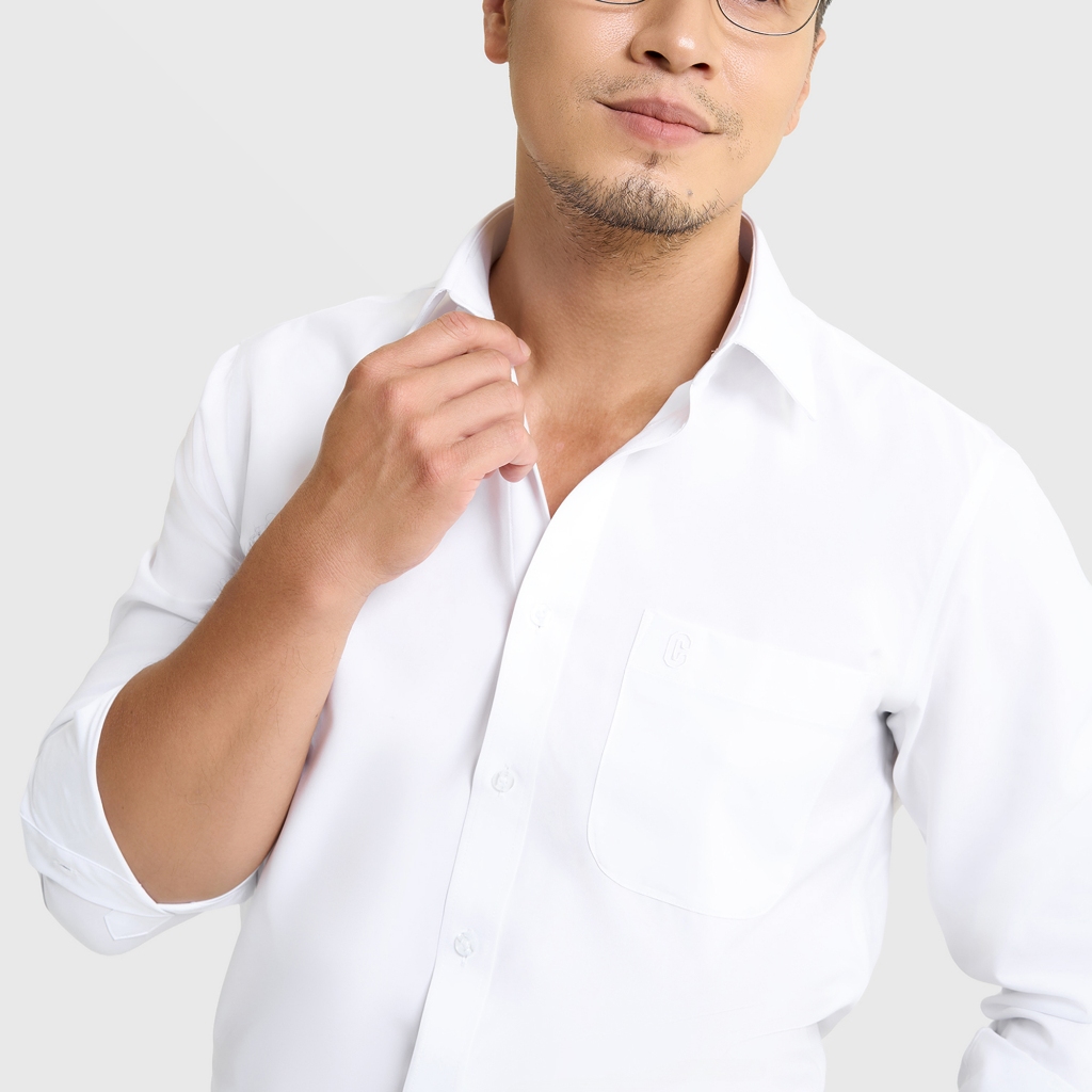 Áo sơ mi nam dáng ôm CANIFA dáng slimfit nano thấm hút tốt 8TH25W004