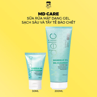Gel Rửa Mặt Sạch Sâu Và Tẩy Tế Bào Chết Nhẹ Nhàng MD CARE Mandelic Acid 5% Gel Cleanser (30ml, 200ml)