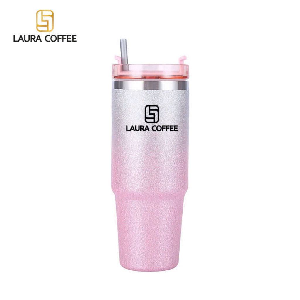 [Kèm 2 gói Cafe Laura ] Ly Giữ Nhiệt Laura Coffee 2 Lớp , Giữ Nhiệt 8-12h