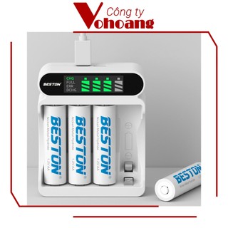 Beston C9023L sạc kèm pin thông minh có màn hình, sạc pin Ni-MH 1.2V thông minh, tự ngắt, bảo vệ pin tối ưu pin AA / AAA