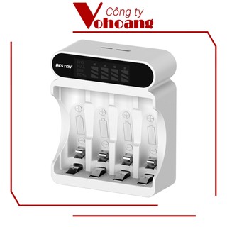 Beston C9023L sạc kèm pin thông minh có màn hình, sạc pin Ni-MH 1.2V thông minh, tự ngắt, bảo vệ pin tối ưu pin AA / AAA